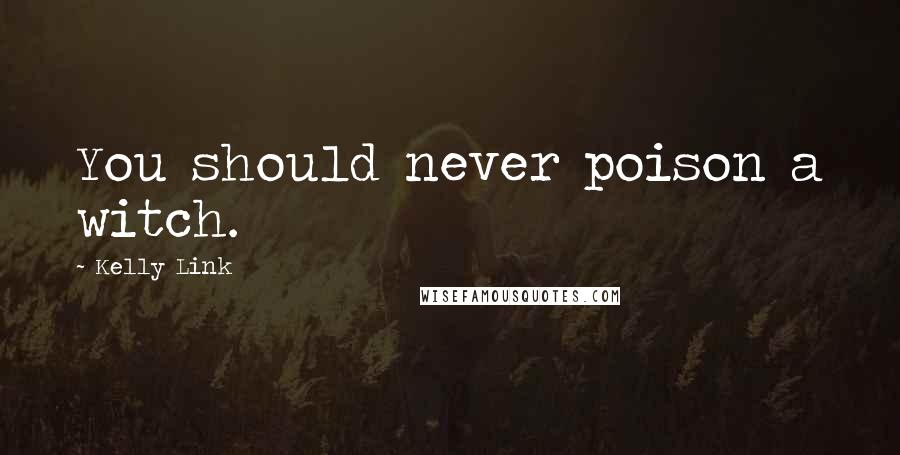 Kelly Link Quotes: You should never poison a witch.