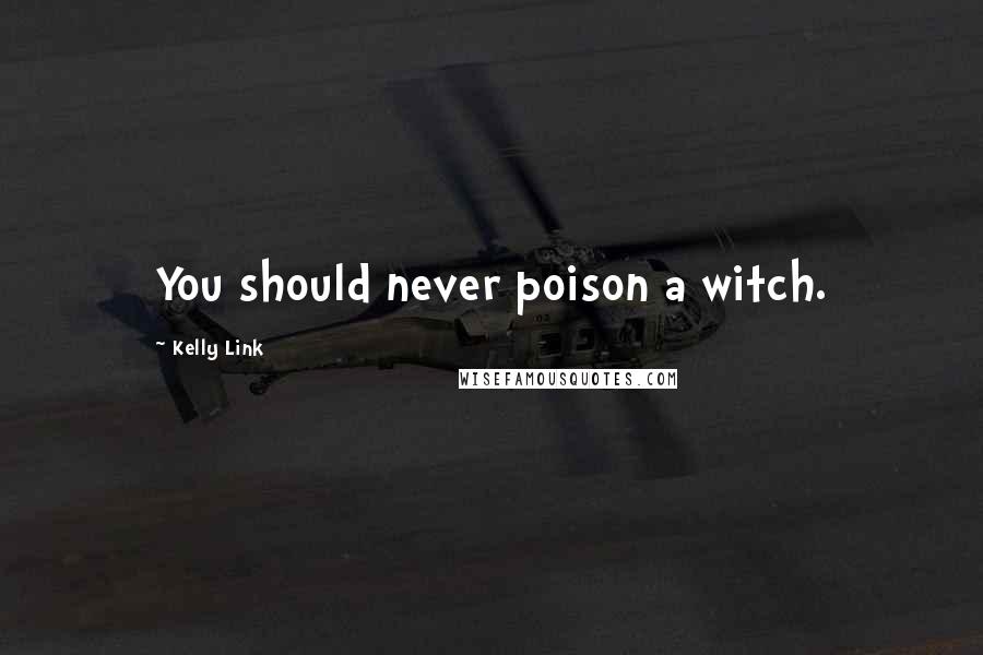 Kelly Link Quotes: You should never poison a witch.