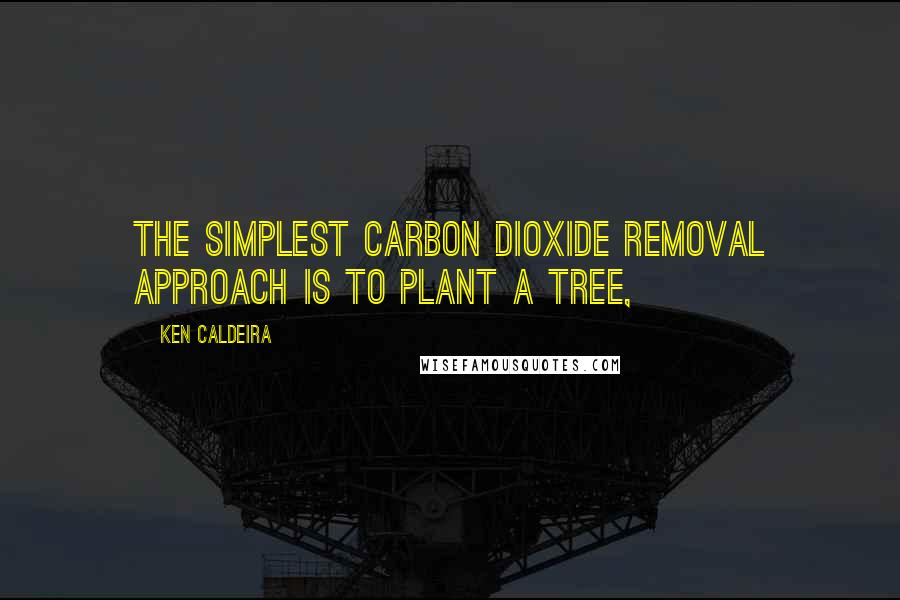 Ken Caldeira Quotes: The simplest carbon dioxide removal approach is to plant a tree,