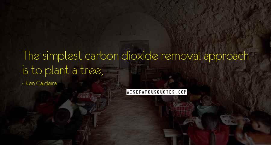 Ken Caldeira Quotes: The simplest carbon dioxide removal approach is to plant a tree,