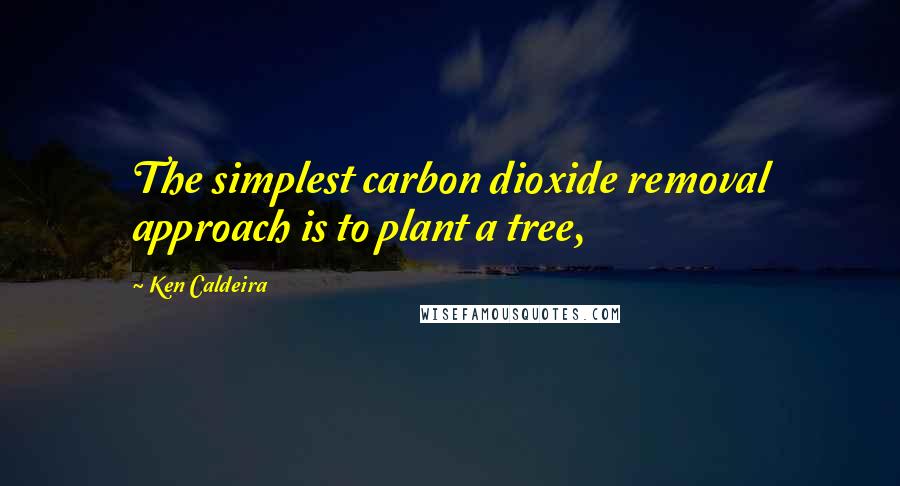 Ken Caldeira Quotes: The simplest carbon dioxide removal approach is to plant a tree,