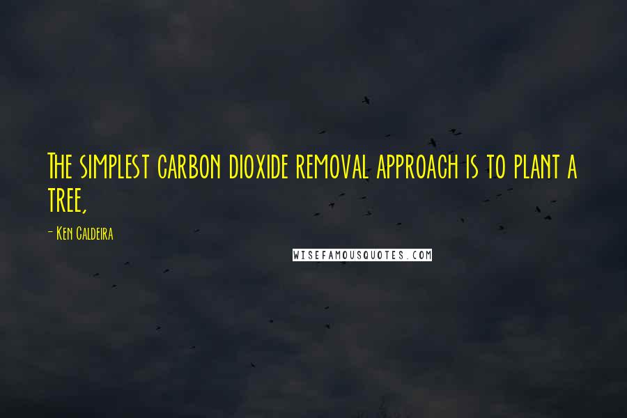 Ken Caldeira Quotes: The simplest carbon dioxide removal approach is to plant a tree,
