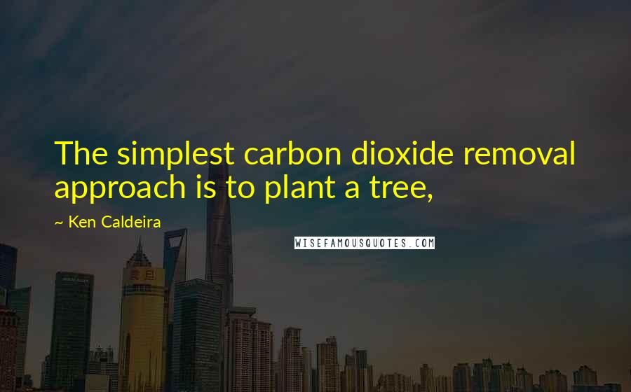 Ken Caldeira Quotes: The simplest carbon dioxide removal approach is to plant a tree,