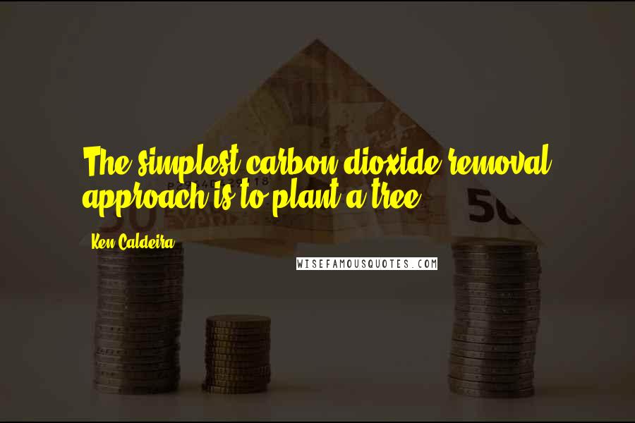 Ken Caldeira Quotes: The simplest carbon dioxide removal approach is to plant a tree,