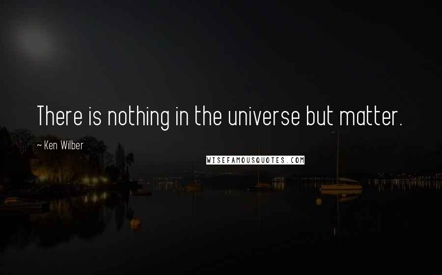 Ken Wilber Quotes: There is nothing in the universe but matter.