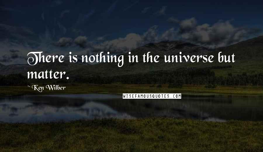 Ken Wilber Quotes: There is nothing in the universe but matter.