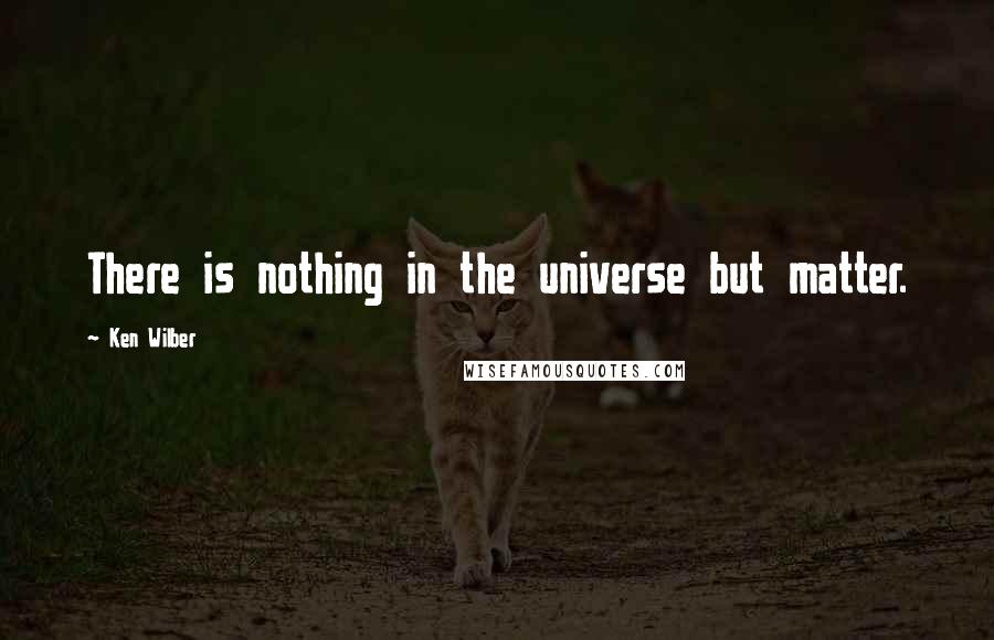 Ken Wilber Quotes: There is nothing in the universe but matter.