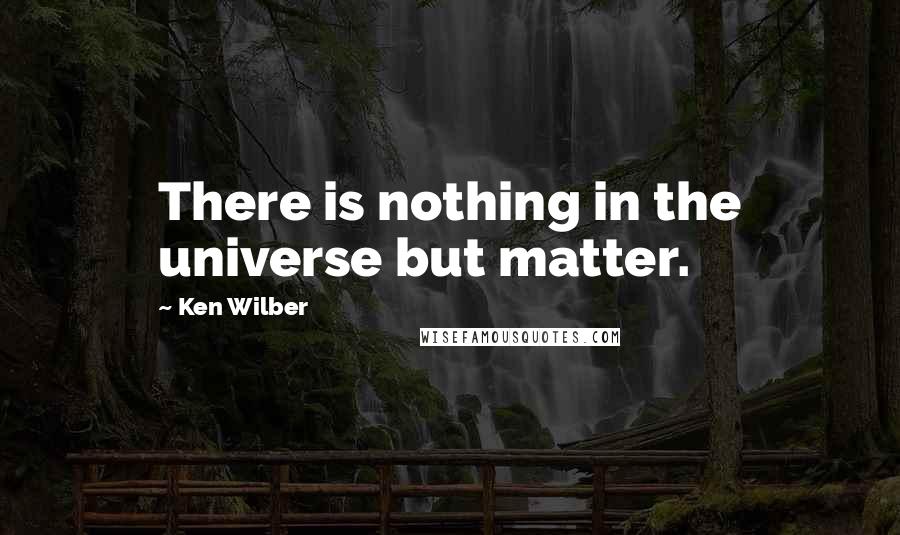 Ken Wilber Quotes: There is nothing in the universe but matter.