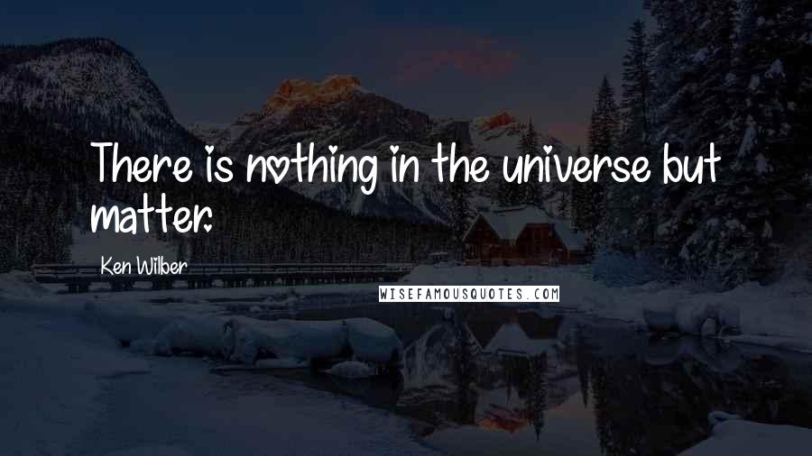 Ken Wilber Quotes: There is nothing in the universe but matter.