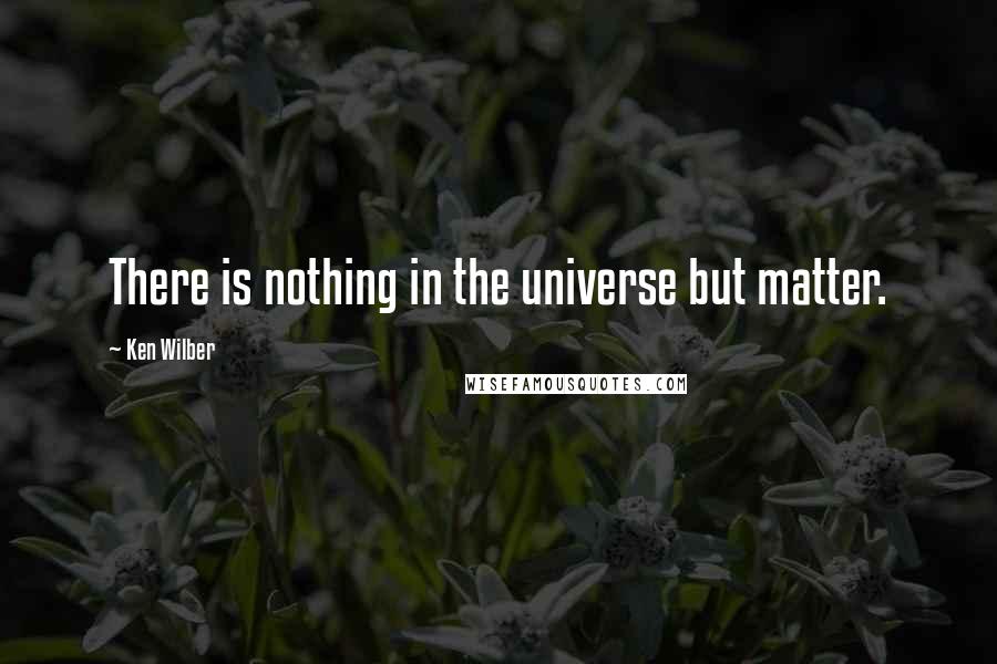 Ken Wilber Quotes: There is nothing in the universe but matter.