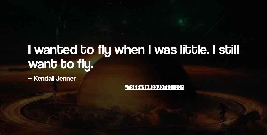 Kendall Jenner Quotes: I wanted to fly when I was little. I still want to fly.