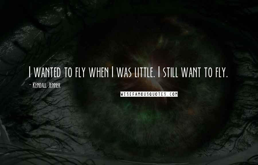 Kendall Jenner Quotes: I wanted to fly when I was little. I still want to fly.