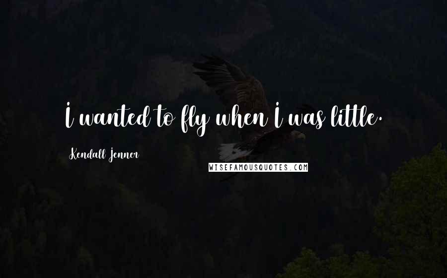 Kendall Jenner Quotes: I wanted to fly when I was little.