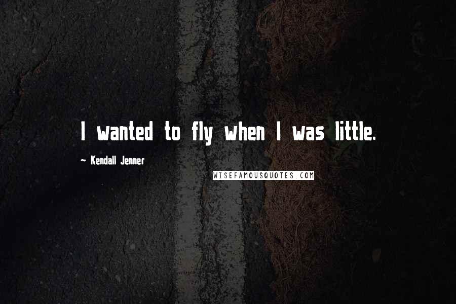 Kendall Jenner Quotes: I wanted to fly when I was little.