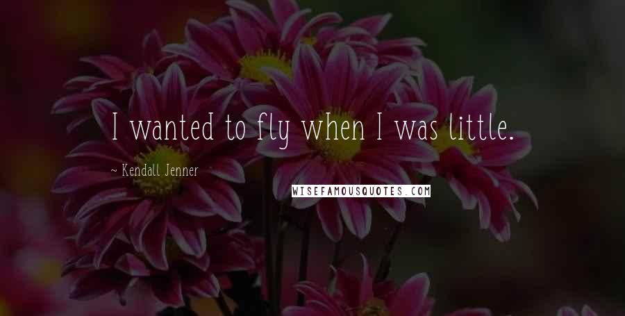 Kendall Jenner Quotes: I wanted to fly when I was little.