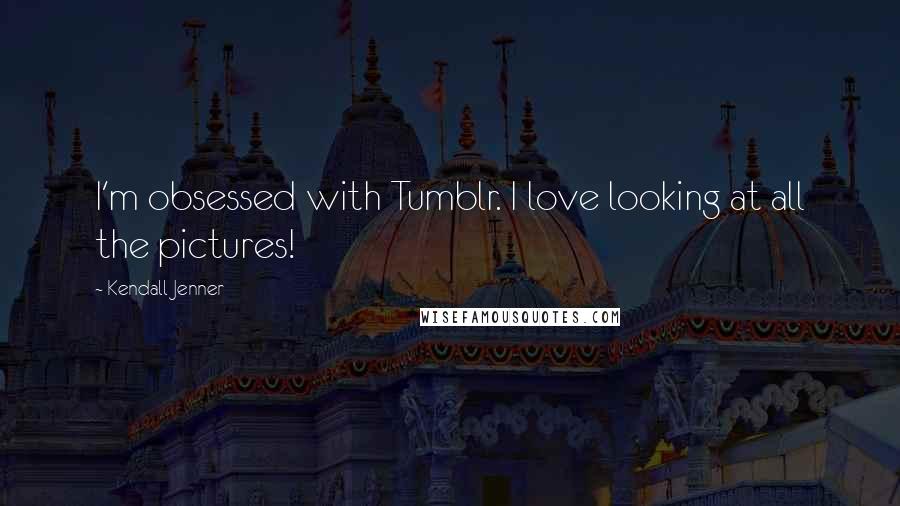 Kendall Jenner Quotes: I'm obsessed with Tumblr. I love looking at all the pictures!