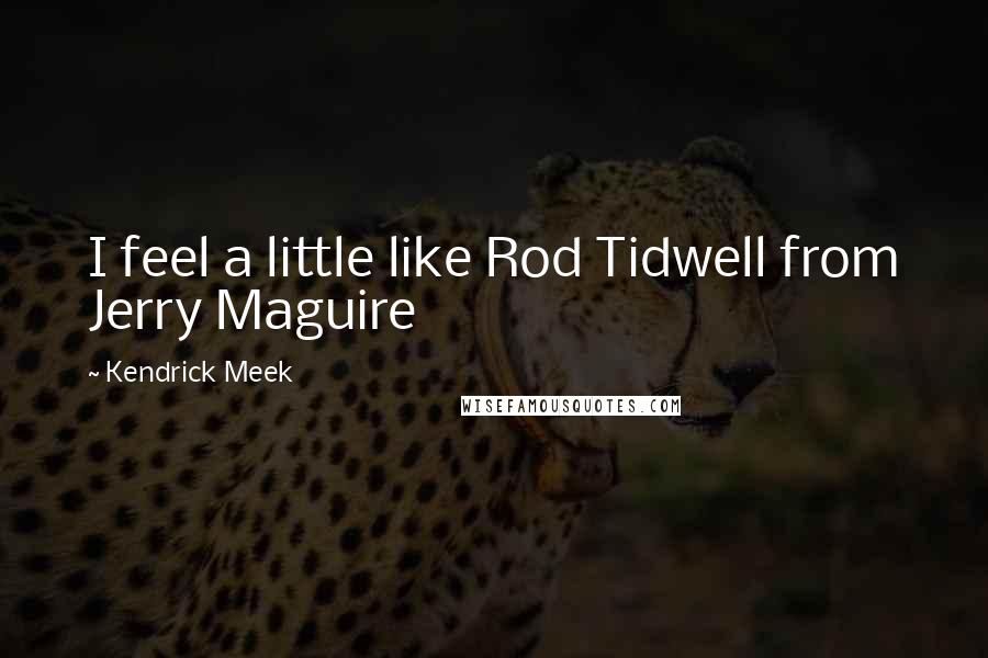 Kendrick Meek Quotes: I feel a little like Rod Tidwell from Jerry Maguire