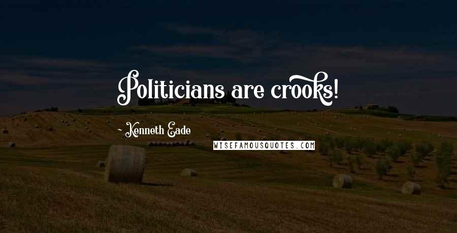 Kenneth Eade Quotes: Politicians are crooks!