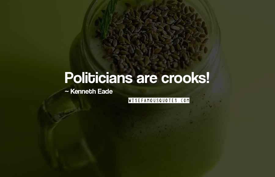 Kenneth Eade Quotes: Politicians are crooks!