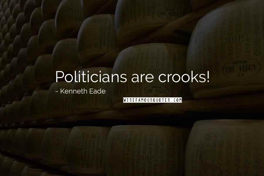 Kenneth Eade Quotes: Politicians are crooks!