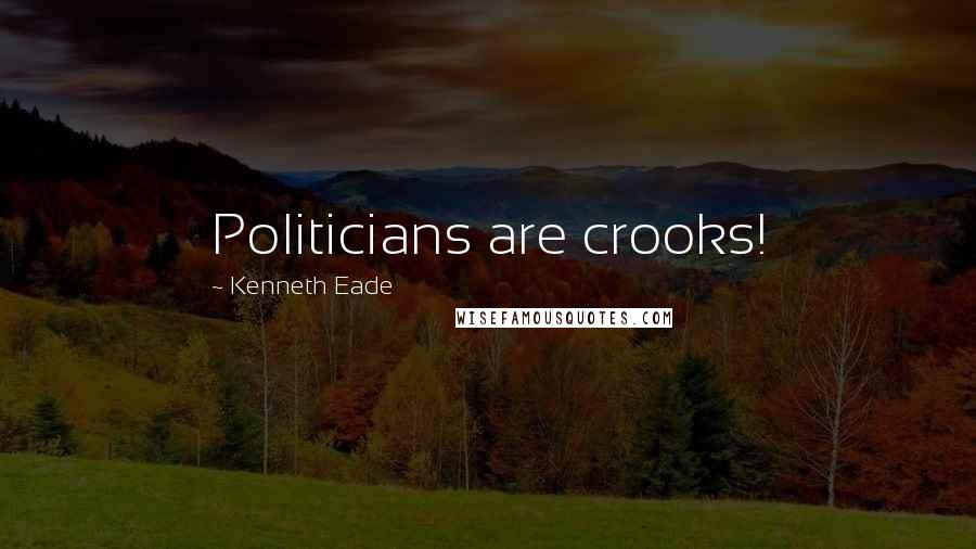 Kenneth Eade Quotes: Politicians are crooks!