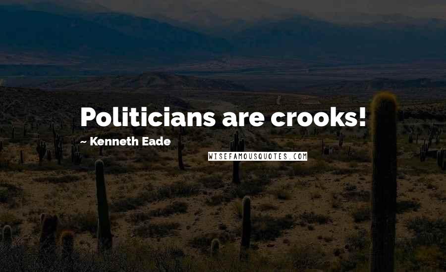 Kenneth Eade Quotes: Politicians are crooks!