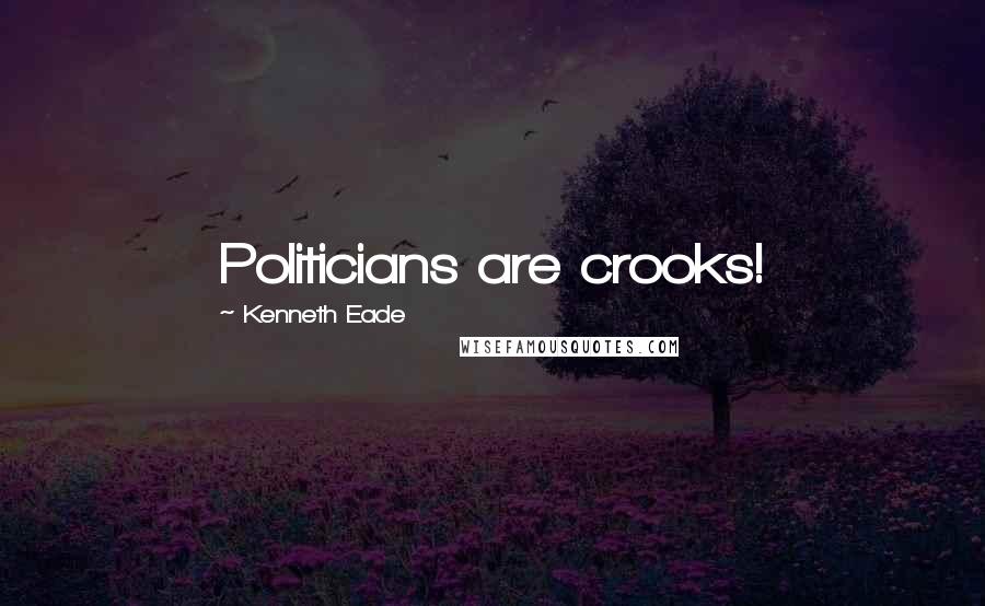 Kenneth Eade Quotes: Politicians are crooks!
