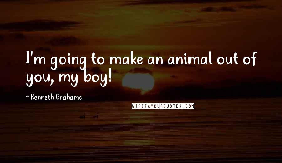 Kenneth Grahame Quotes: I'm going to make an animal out of you, my boy!