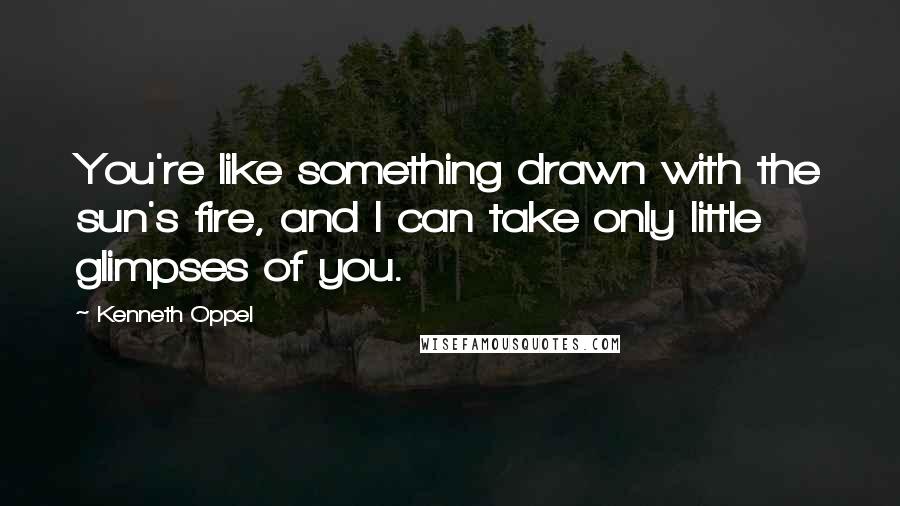 Kenneth Oppel Quotes: You're like something drawn with the sun's fire, and I can take only little glimpses of you.