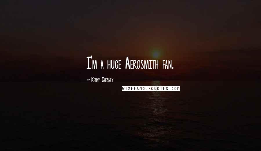 Kenny Chesney Quotes: I'm a huge Aerosmith fan.