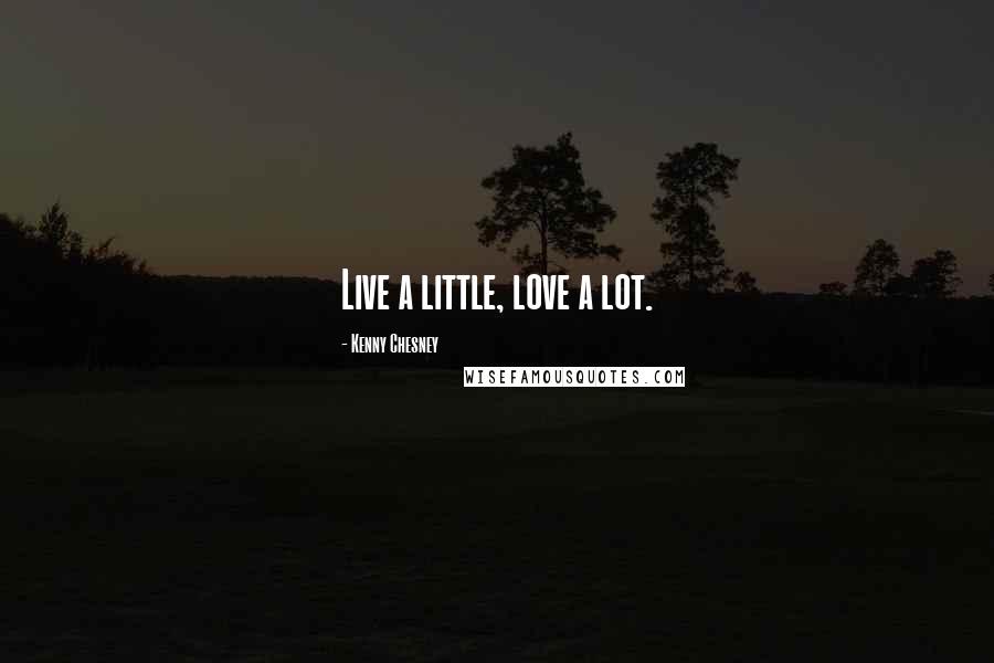 Kenny Chesney Quotes: Live a little, love a lot.