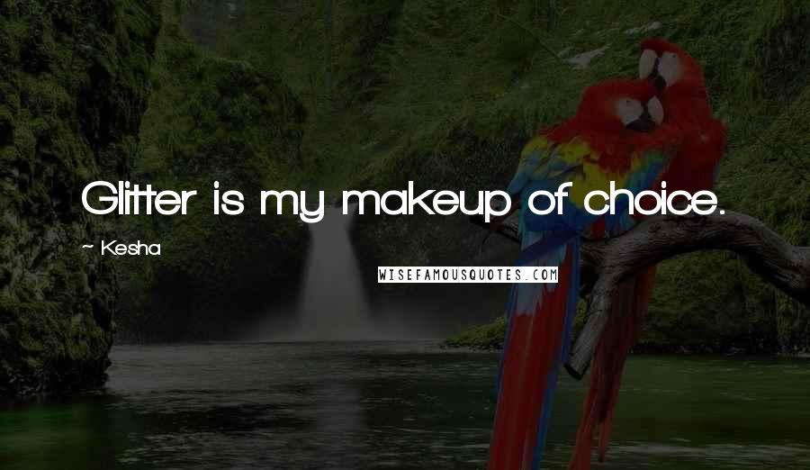 Kesha Quotes: Glitter is my makeup of choice.