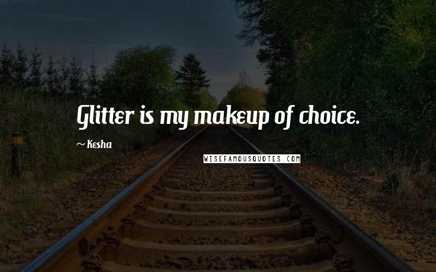 Kesha Quotes: Glitter is my makeup of choice.