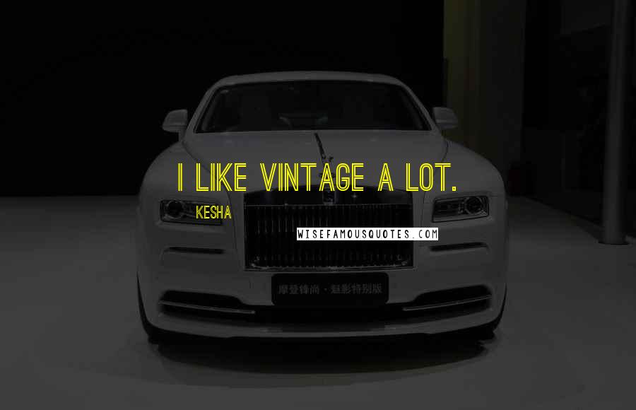 Kesha Quotes: I like vintage a lot.