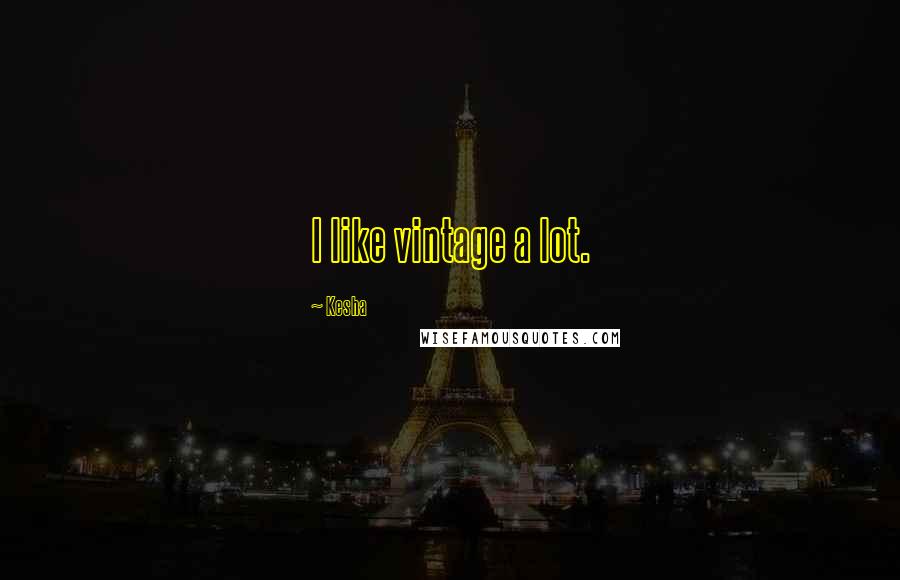 Kesha Quotes: I like vintage a lot.