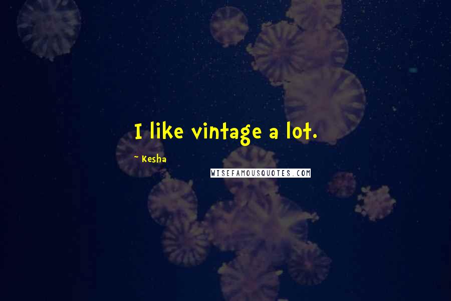 Kesha Quotes: I like vintage a lot.