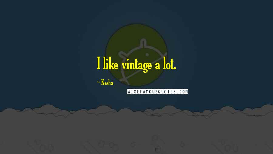 Kesha Quotes: I like vintage a lot.