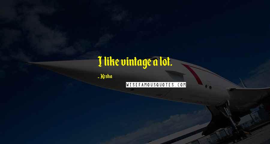 Kesha Quotes: I like vintage a lot.