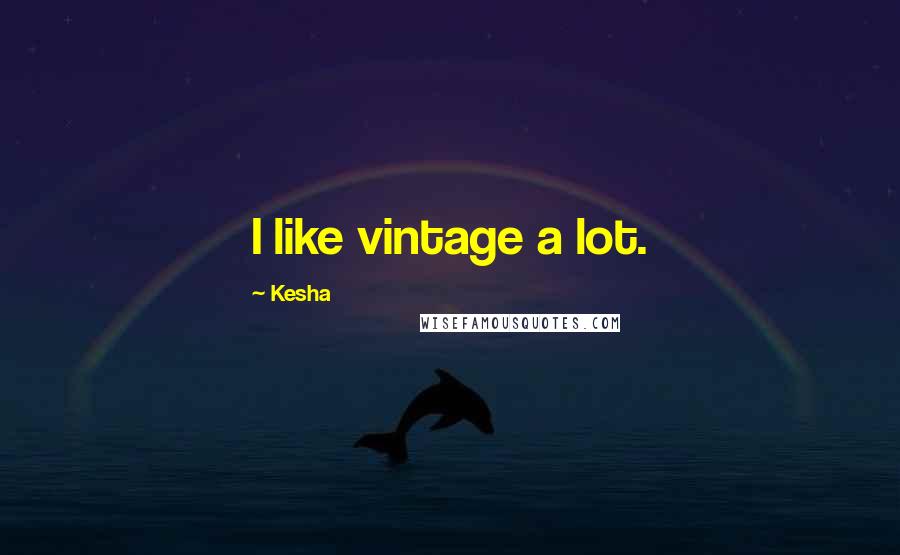 Kesha Quotes: I like vintage a lot.