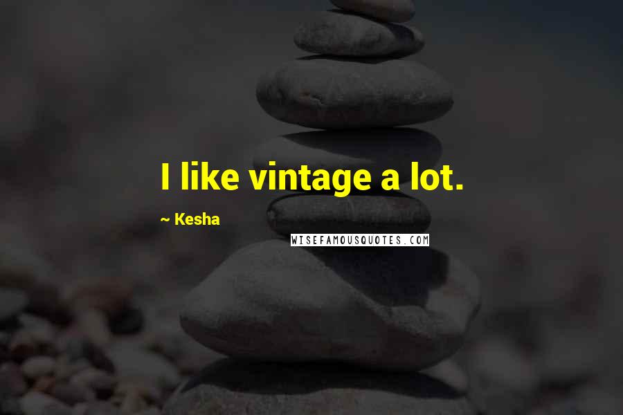 Kesha Quotes: I like vintage a lot.