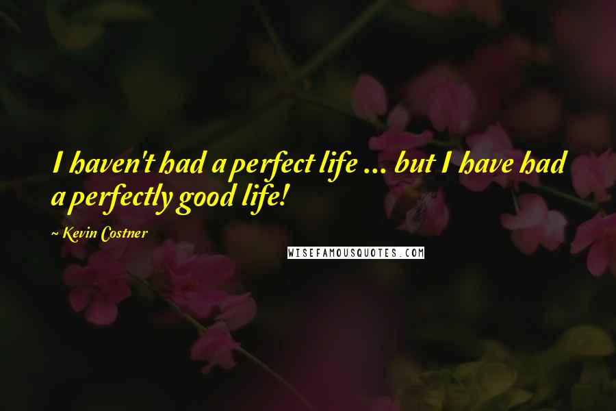 Kevin Costner Quotes: I haven't had a perfect life ... but I have had a perfectly good life!