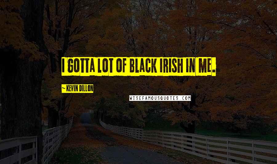 Kevin Dillon Quotes: I gotta lot of Black Irish in me.