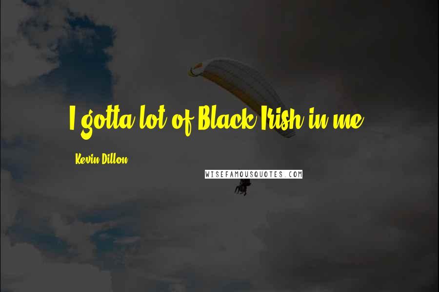 Kevin Dillon Quotes: I gotta lot of Black Irish in me.