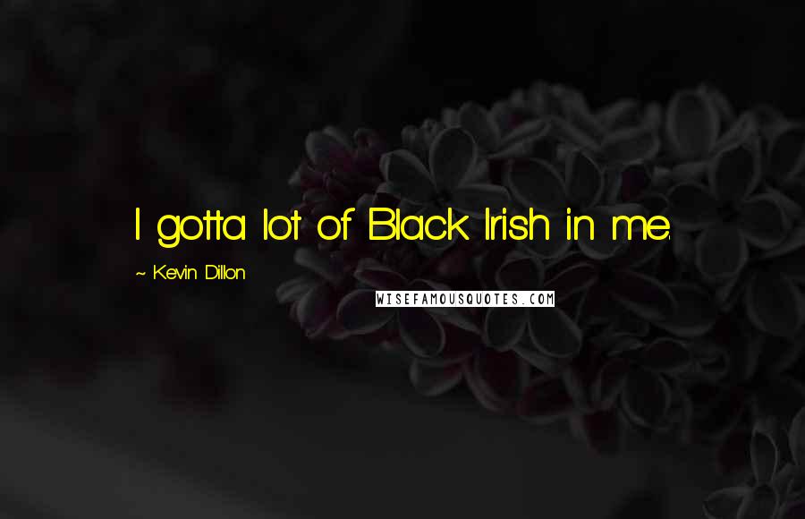 Kevin Dillon Quotes: I gotta lot of Black Irish in me.
