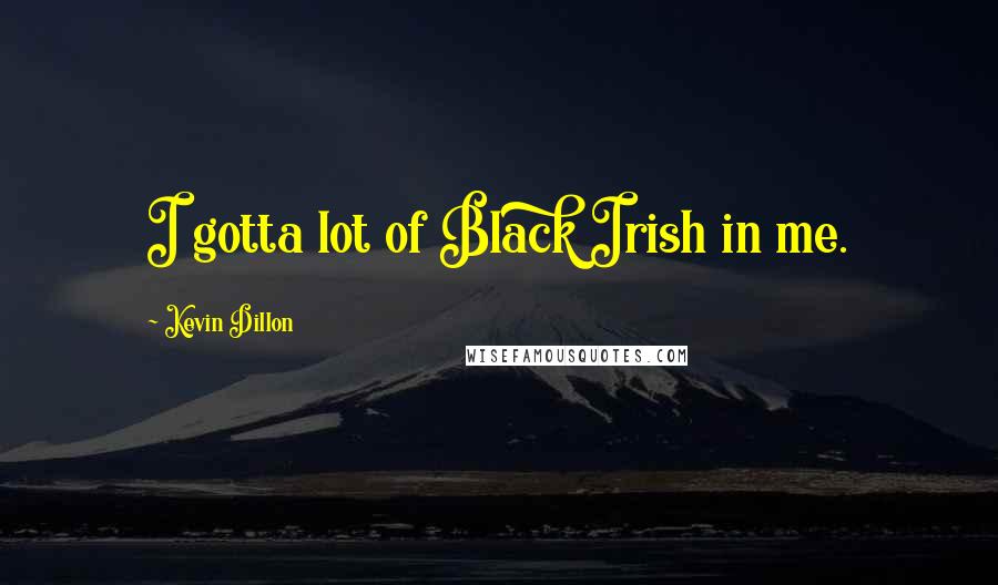 Kevin Dillon Quotes: I gotta lot of Black Irish in me.