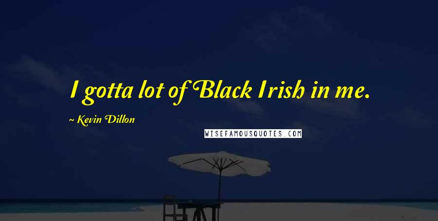 Kevin Dillon Quotes: I gotta lot of Black Irish in me.