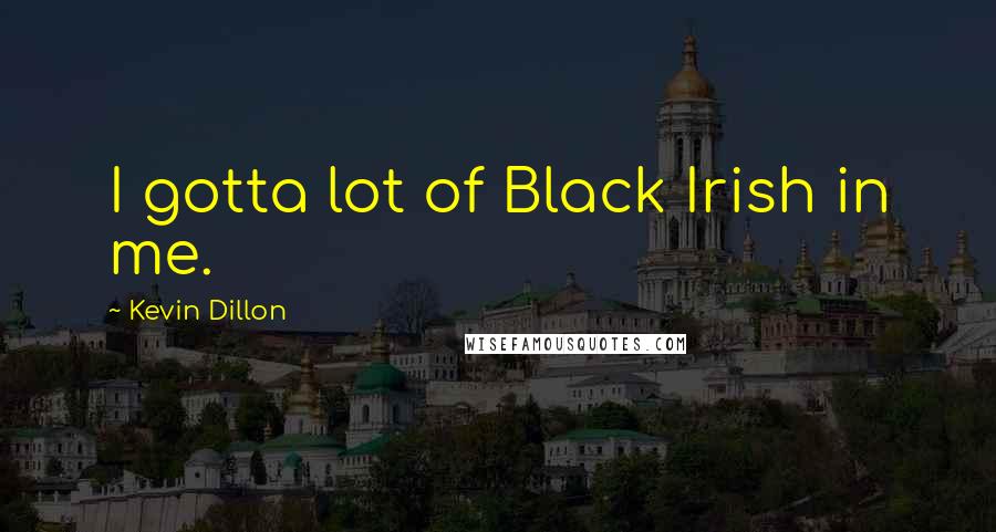 Kevin Dillon Quotes: I gotta lot of Black Irish in me.