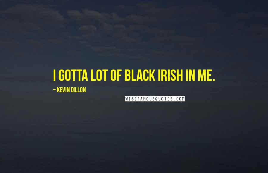 Kevin Dillon Quotes: I gotta lot of Black Irish in me.