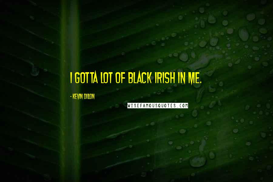 Kevin Dillon Quotes: I gotta lot of Black Irish in me.