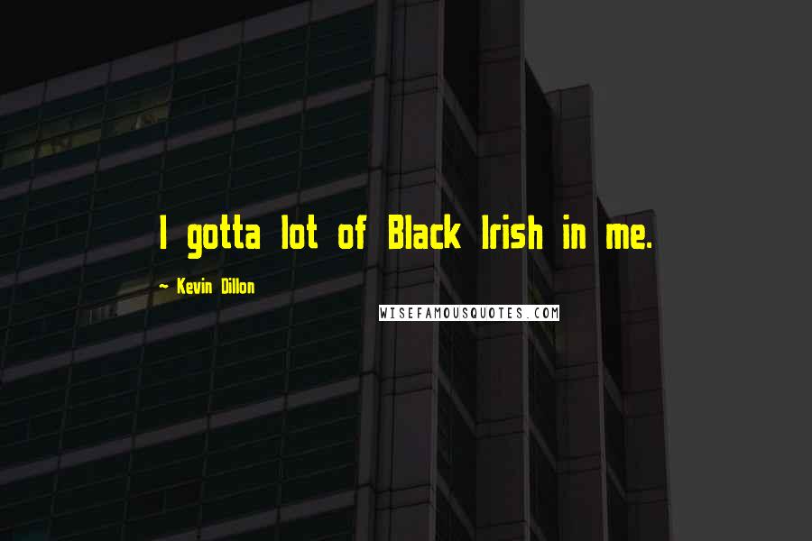 Kevin Dillon Quotes: I gotta lot of Black Irish in me.